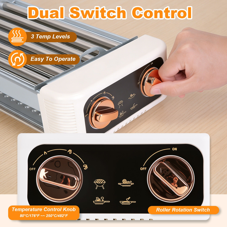 3‑in‑1 Electric Hot Dog Roller with Grill and Griddle product image