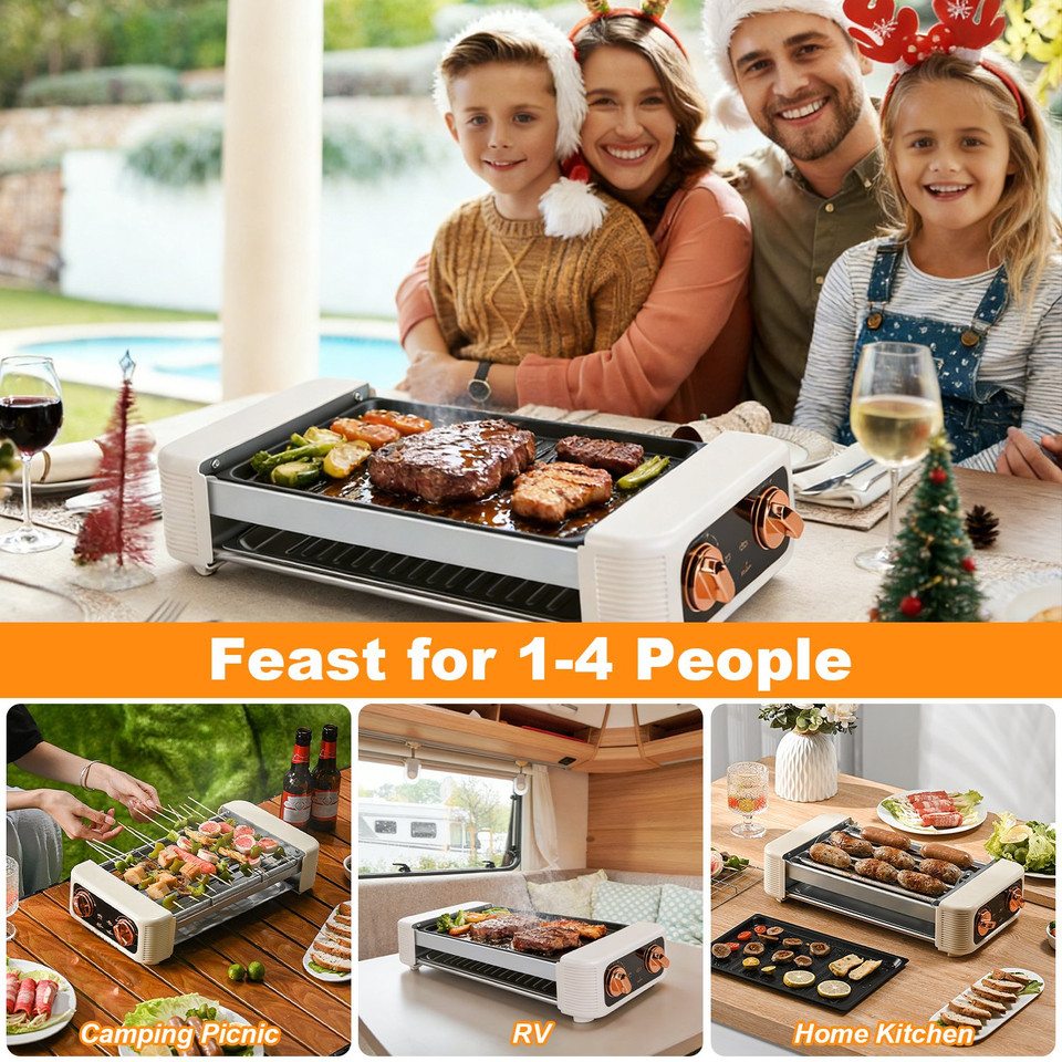 3‑in‑1 Electric Hot Dog Roller with Grill and Griddle product image