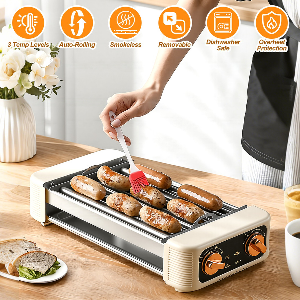 3‑in‑1 Electric Hot Dog Roller with Grill and Griddle product image