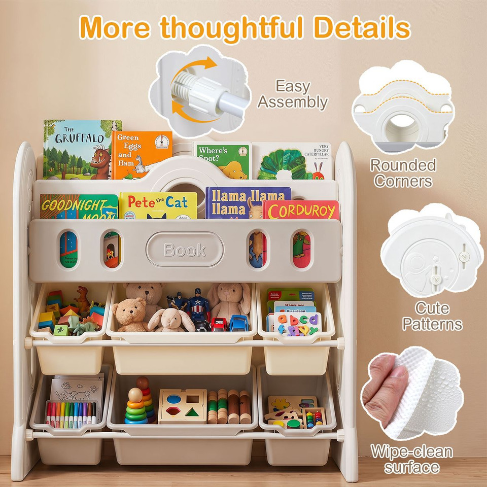 Kids' Bookshelf and Toy Storage Organizer product image