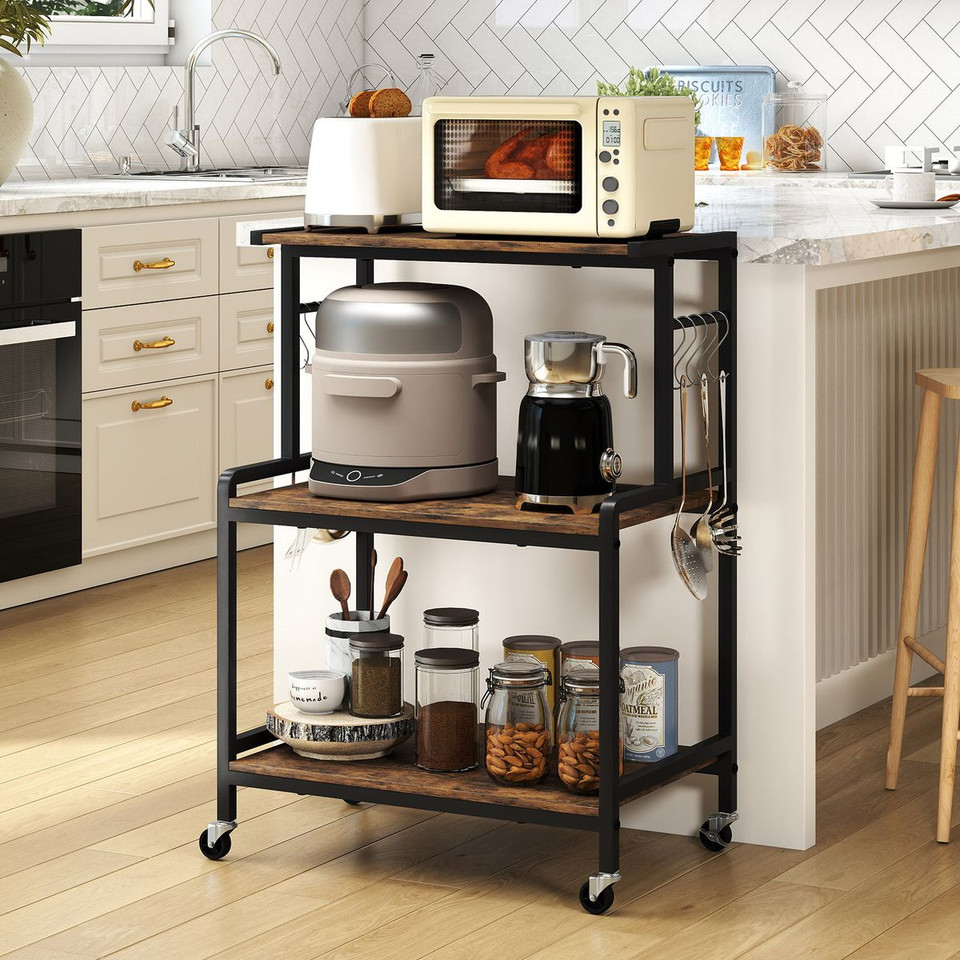 3-Tier Kitchen Rolling Cart product image