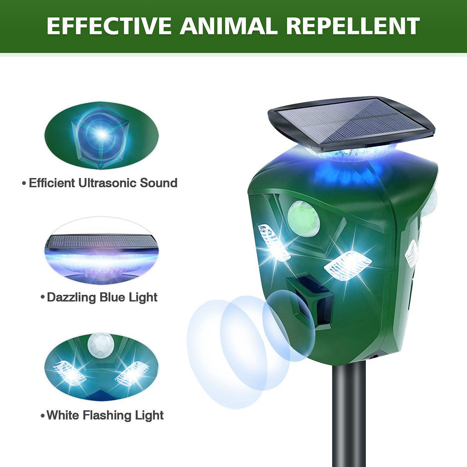 360° Ultrasonic Solar Animal Repeller product image