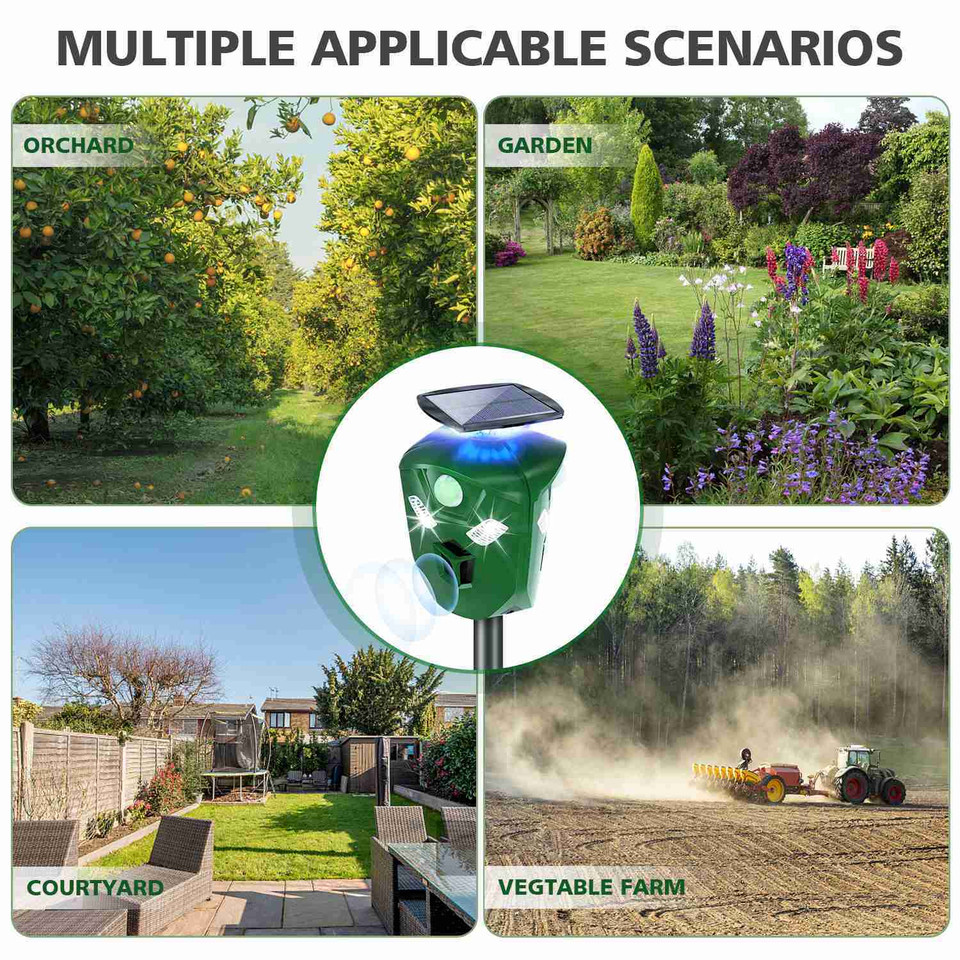 360° Ultrasonic Solar Animal Repeller product image