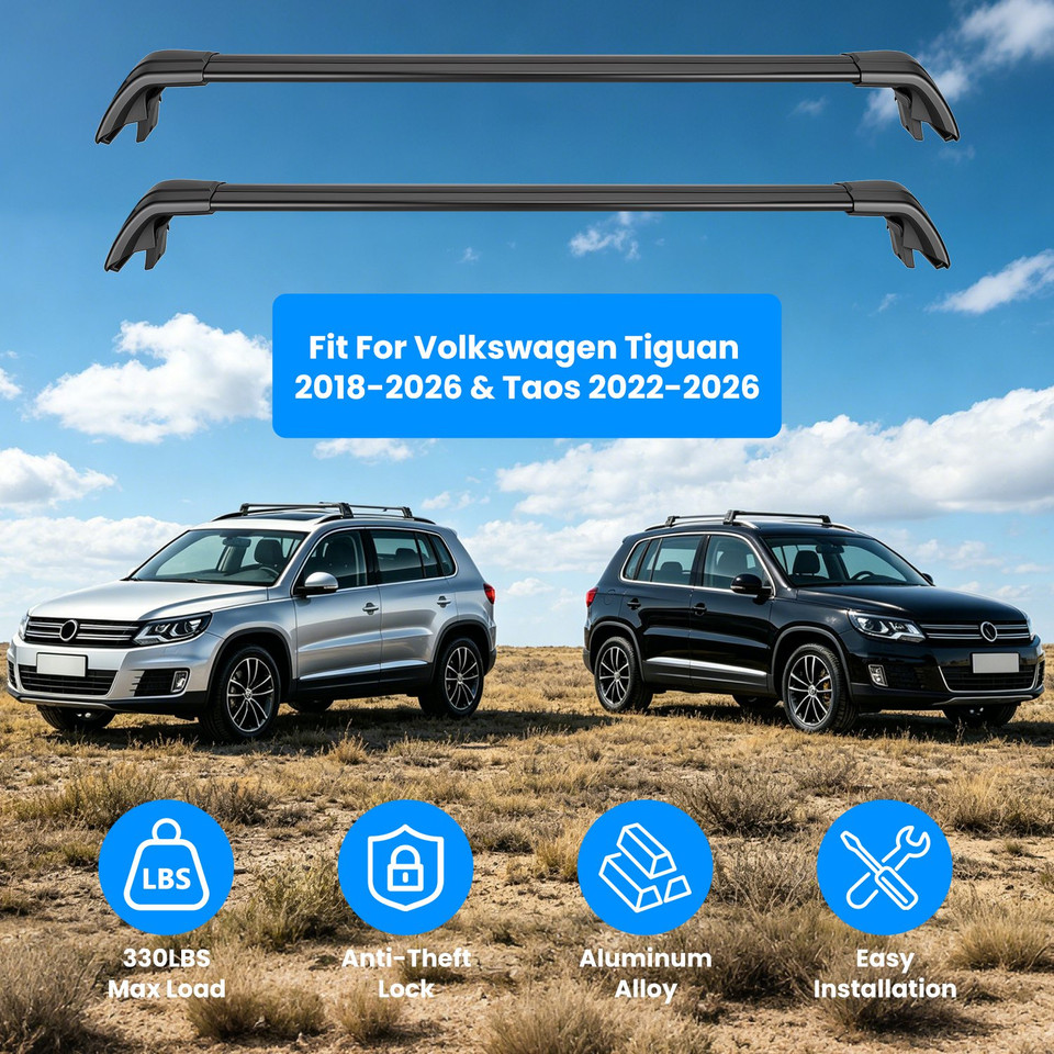 Volkswagen Tiguan 2018-2026, Taos & Atlas 2022-2026 Car Roof Crossbar product image