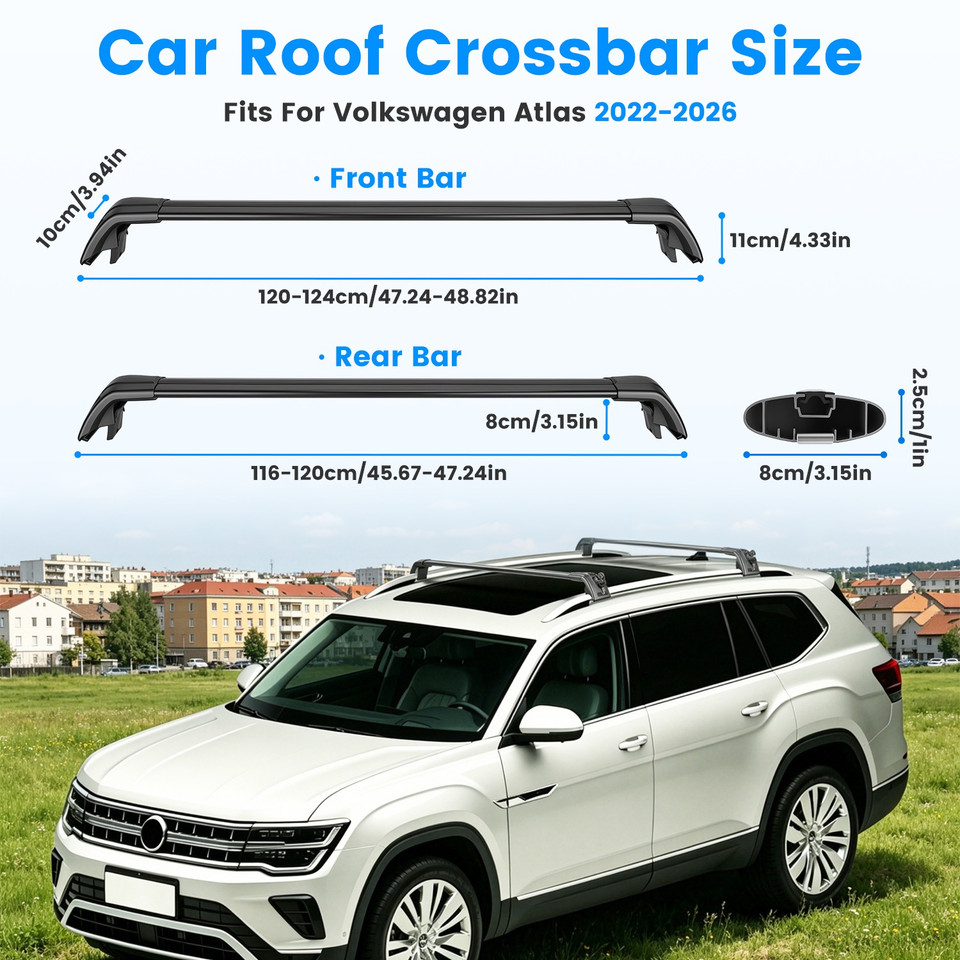 Volkswagen Tiguan 2018-2026, Taos & Atlas 2022-2026 Car Roof Crossbar product image