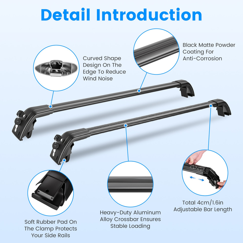 Volkswagen Tiguan 2018-2026, Taos & Atlas 2022-2026 Car Roof Crossbar product image