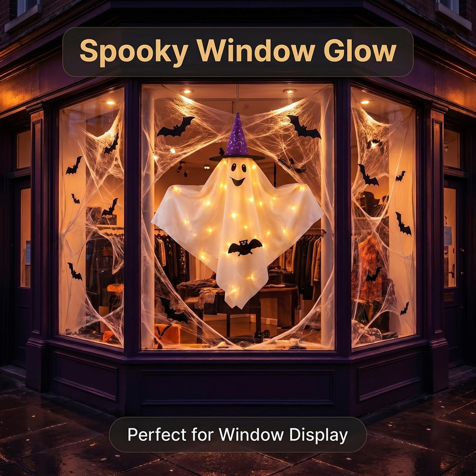 Hanging Ghost with Wizard Hat product image