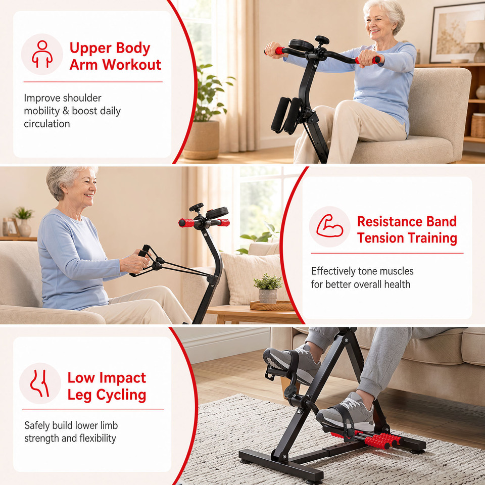 Adjustable LCD Pedal Exercise Bike with Massage product image