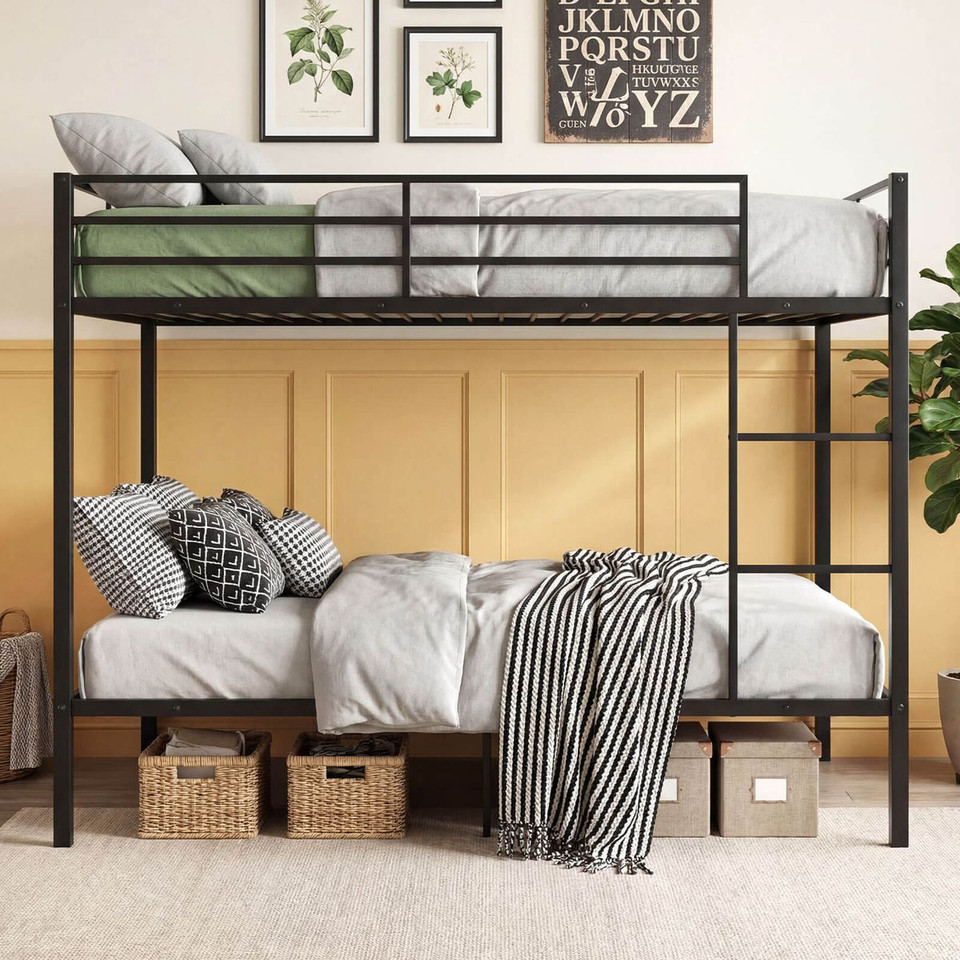 Modern Heavy-Duty Bunk Bed with Built-In Safety Ladder product image
