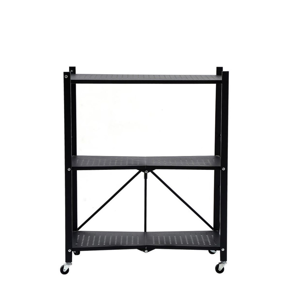 3-Tier Foldable Metal Storage Shelving Unit product image