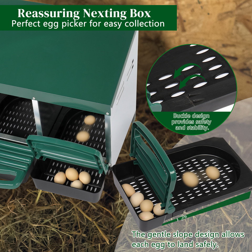 3-Room Poultry Feeder Nesting Box product image