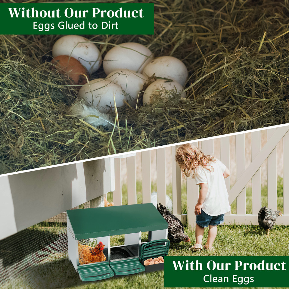 3-Room Poultry Feeder Nesting Box product image