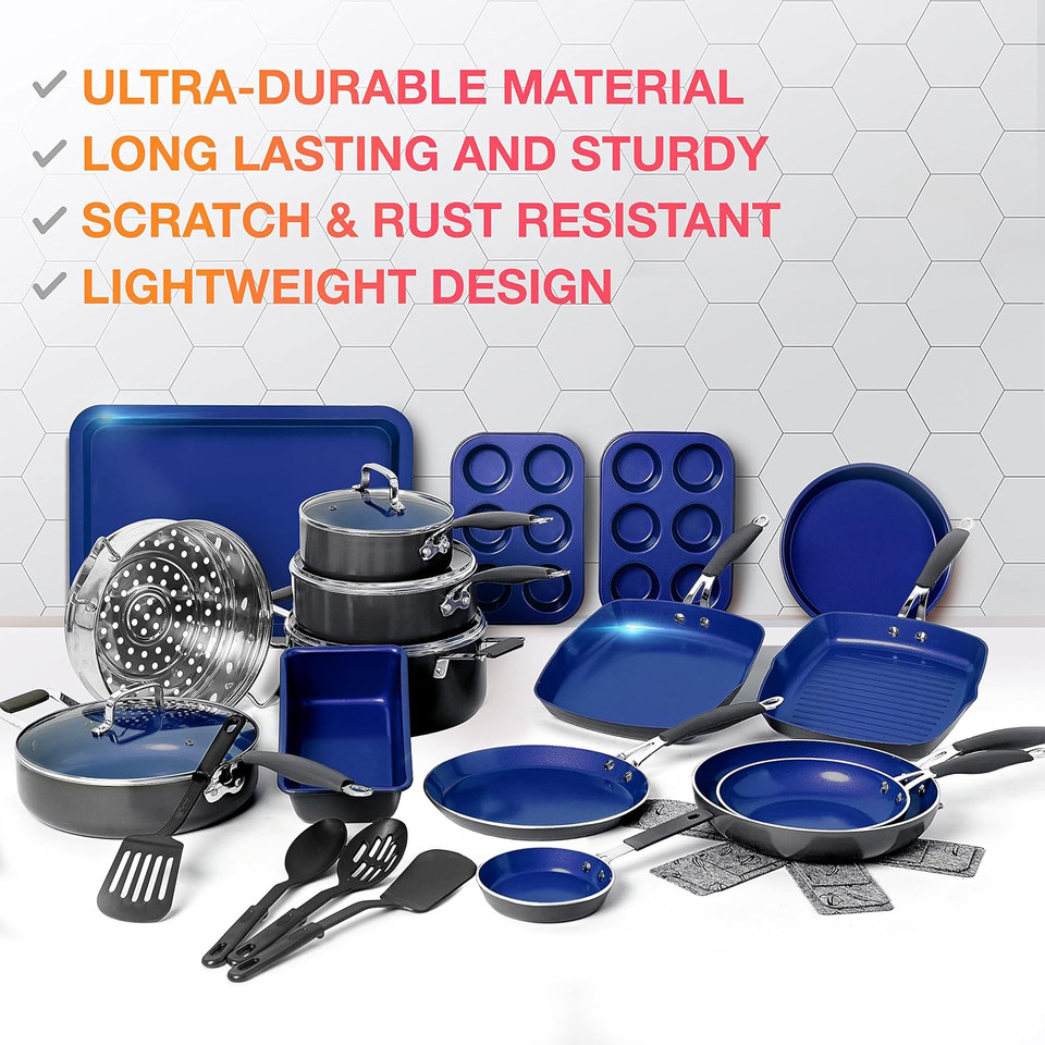 Mueller Sapphire UltraClad 24-Piece Cookware Set product image
