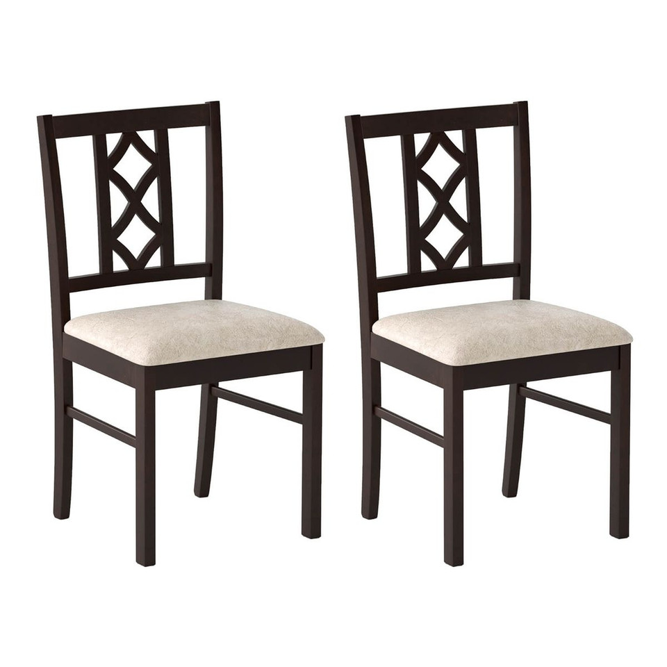 Dining Chairs with Hollowed Backrest and Padded Seat (Set of 2 or 4) product image