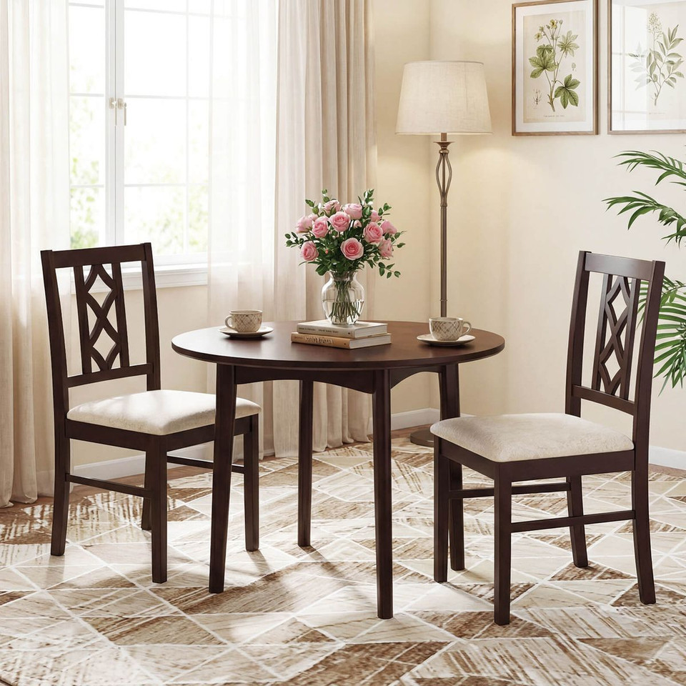 Dining Chairs with Hollowed Backrest and Padded Seat (Set of 2 or 4) product image