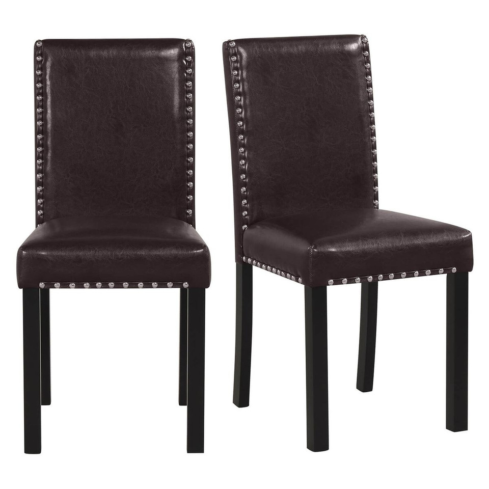Dining Chair with Smooth Faux Leather Upholstery (Set of 2 or 4) product image