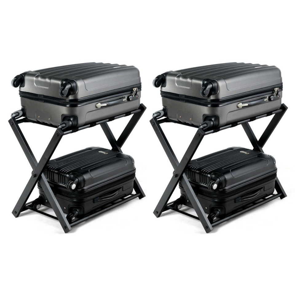 Folding Luggage Rack with Shelf (2-Pack) product image