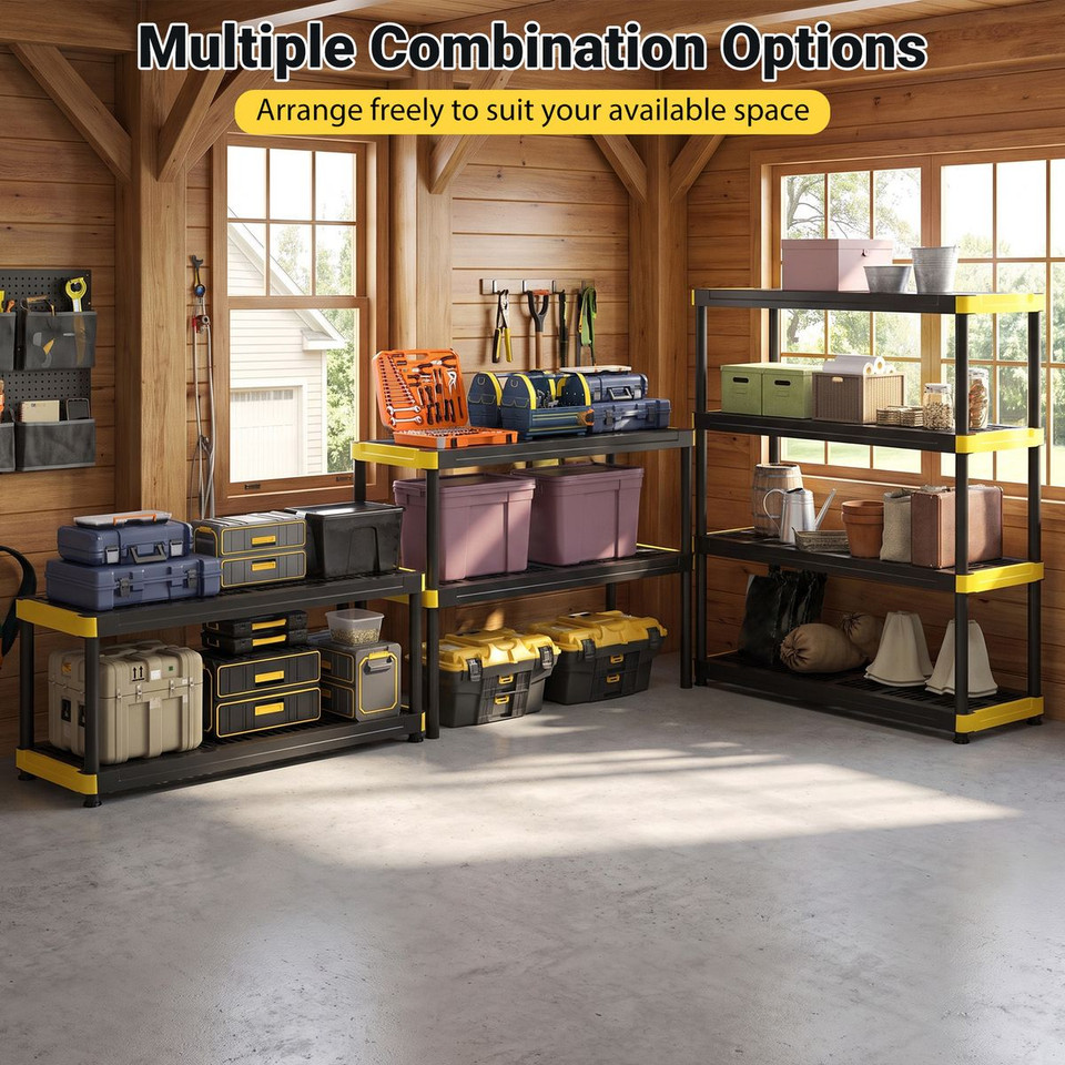 Plastic Storage Shelf with Anti-Tipping Kit (1- or 2-Pack) product image