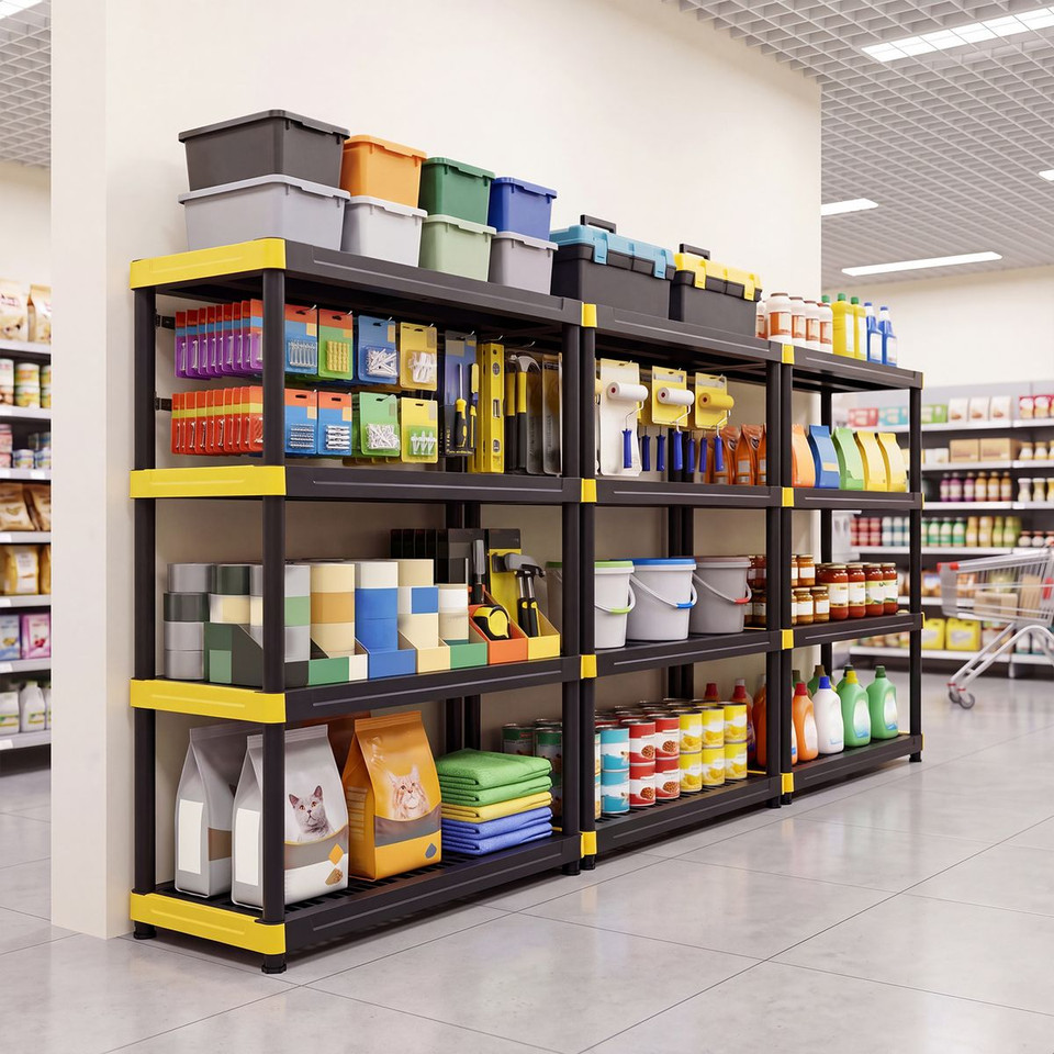 Plastic Storage Shelf with Anti-Tipping Kit (1- or 2-Pack) product image
