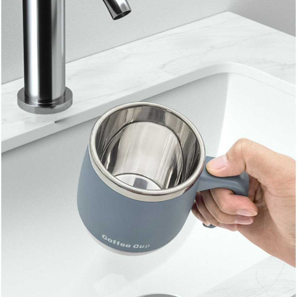 Double-Wall Insulated Coffee Cup with Handle (500ml) product image