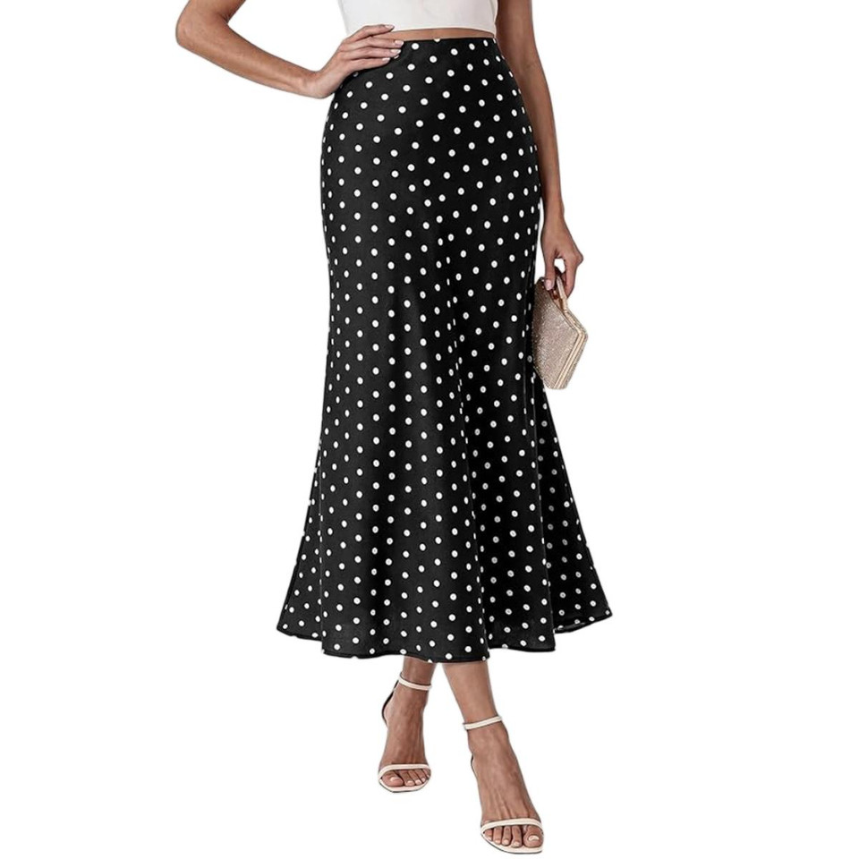 Women's Polka Dots Midi Skirt product image