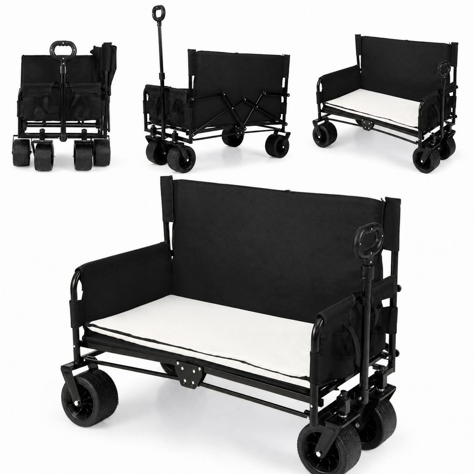 2-in-1 Foldable Wagon and Bench Seat Combo product image