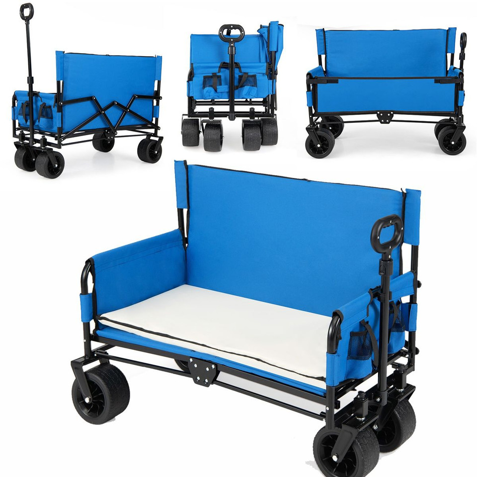 2-in-1 Foldable Wagon and Bench Seat Combo product image
