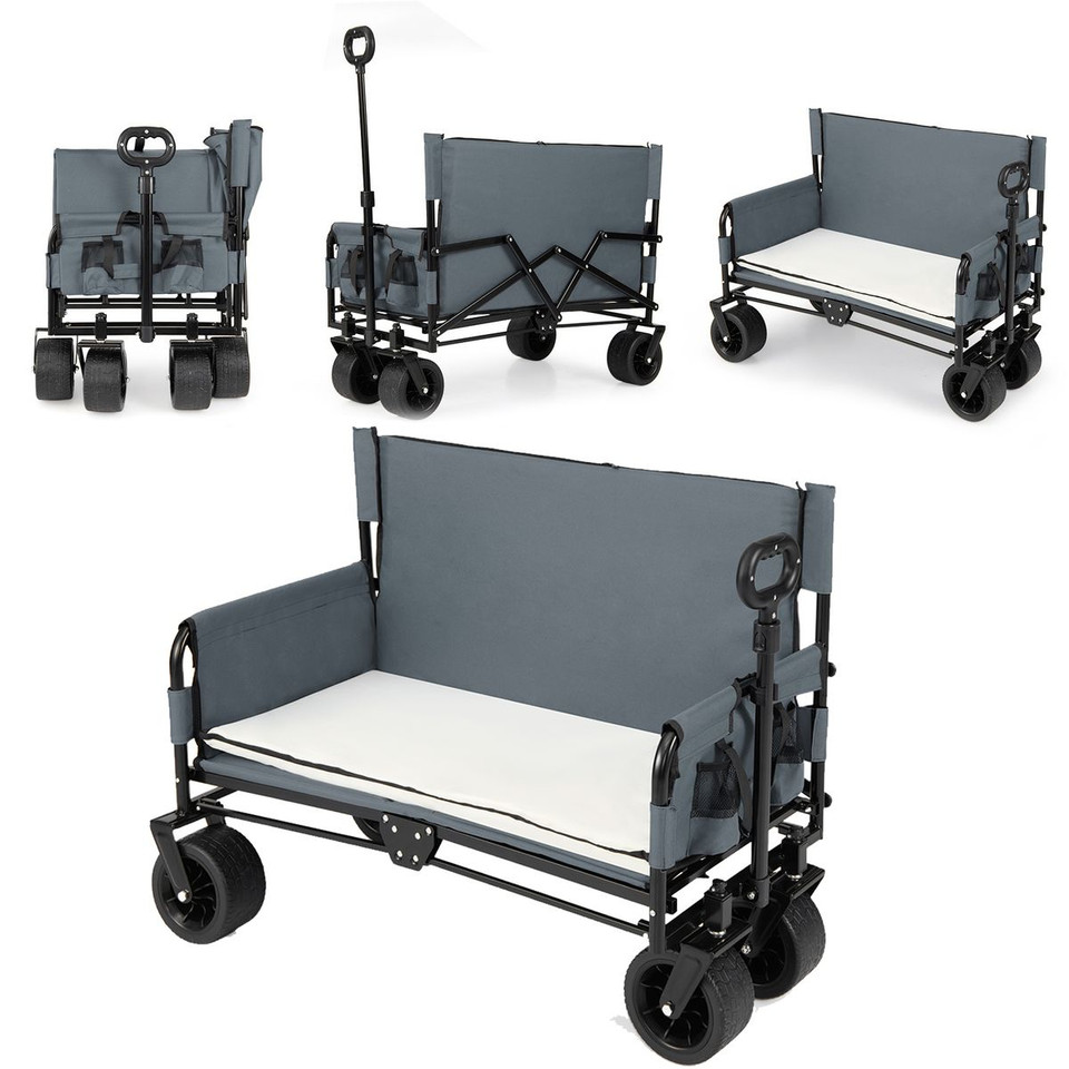 2-in-1 Foldable Wagon and Bench Seat Combo product image