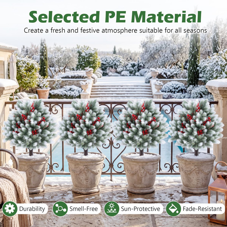 Artificial Cedar Topiary Ball Tree (2-Pack) product image