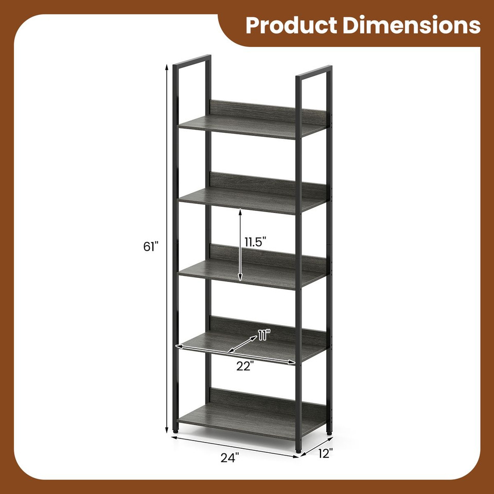 5-Tier Bookshelf (1- or 2-Pack) product image