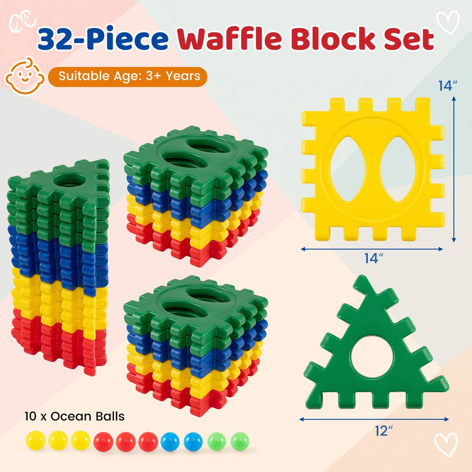 Oversized Waffle Block Set (32 Pieces) product image