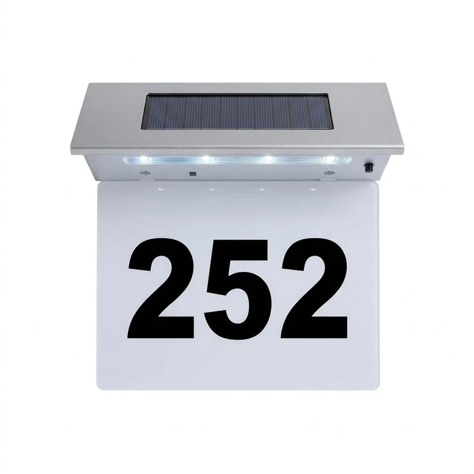 Lumen8 Solar Stainless Steel LED Illuminated Address Sign product image