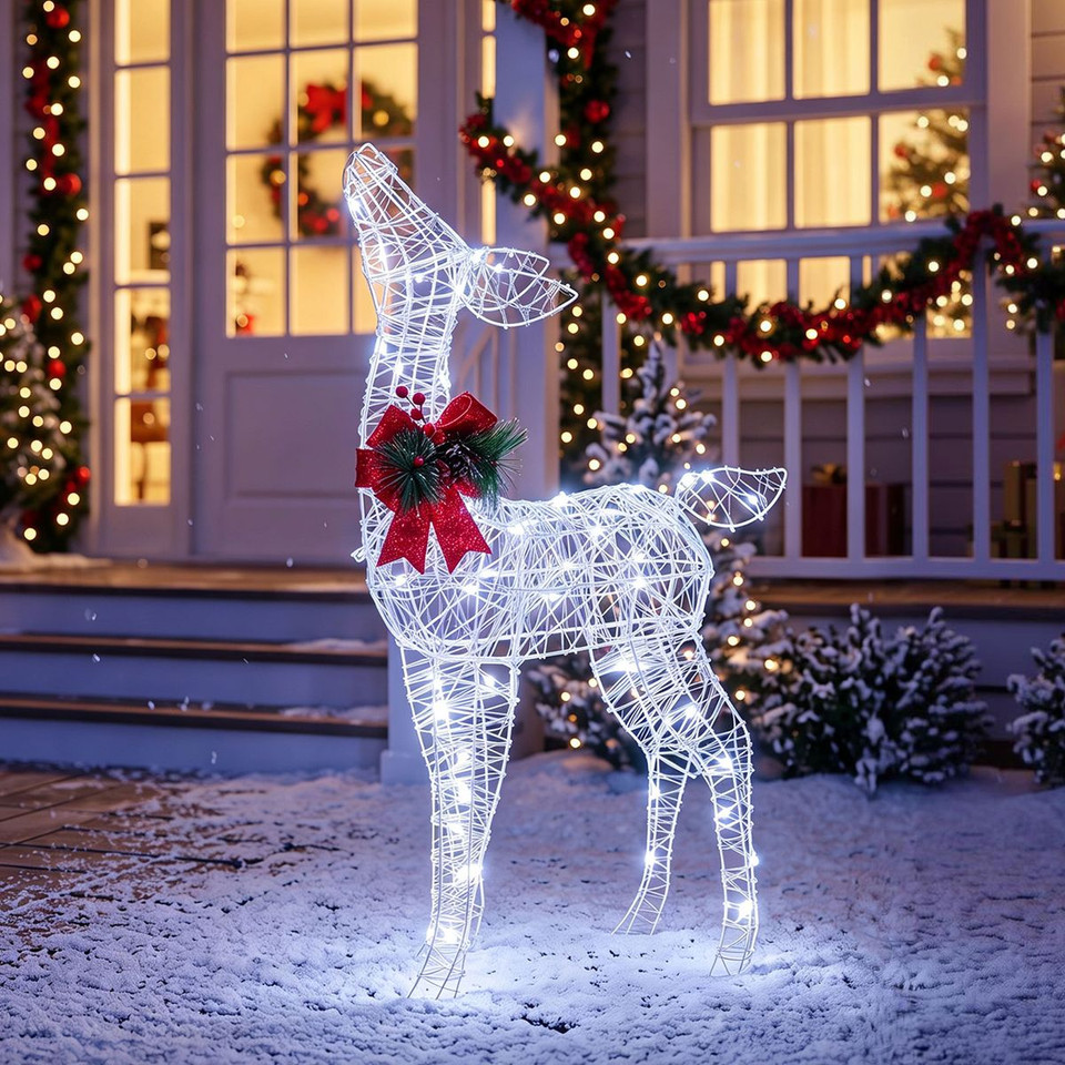Lighted Christmas Deer with 50 White or Yellow LEDs product image