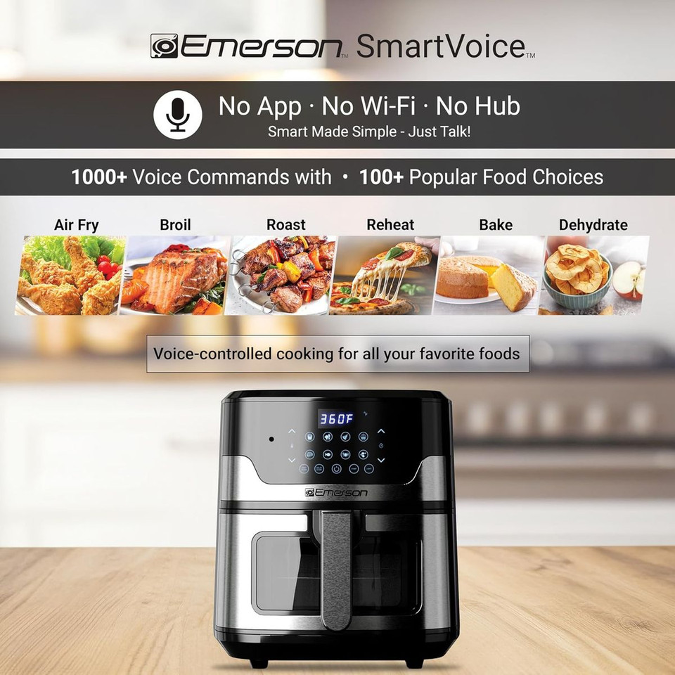 Emerson SmartVoice 5.3QT Air Fryer product image