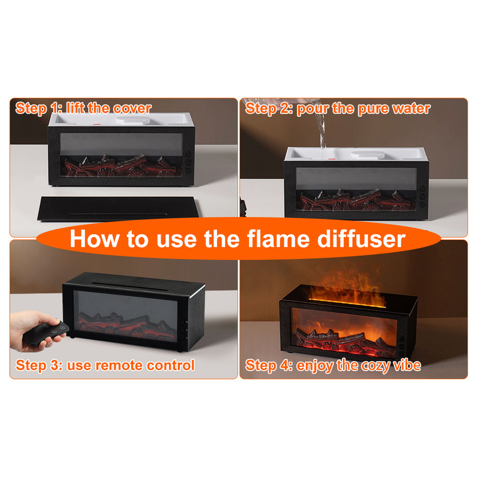 Fireplace Diffuser Set with 3 Essential Oils product image