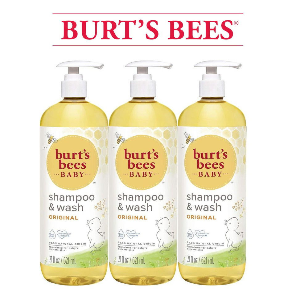 Burt's Bees Baby Shampoo & Wash, 21 Fl Oz (3-Pack) product image