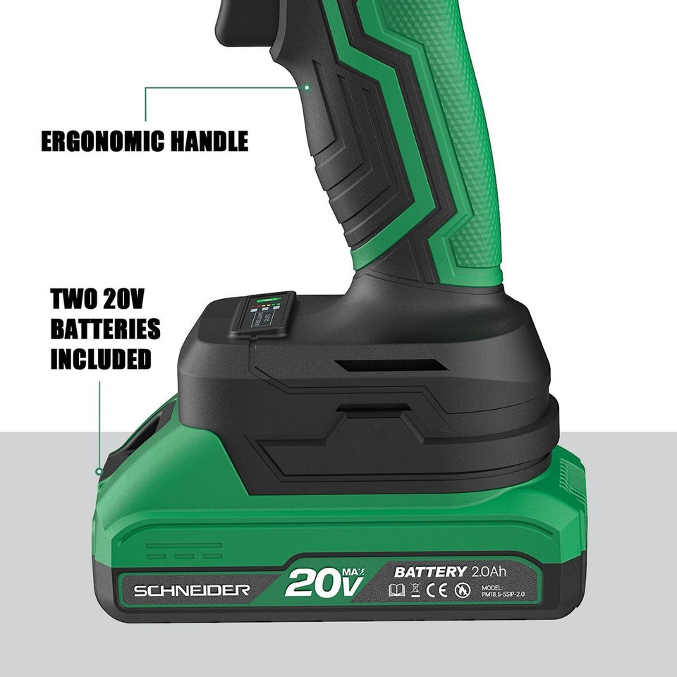 Schneider 20V MAX Brushless Cordless Drill Driver Kit with 2 Batteries product image