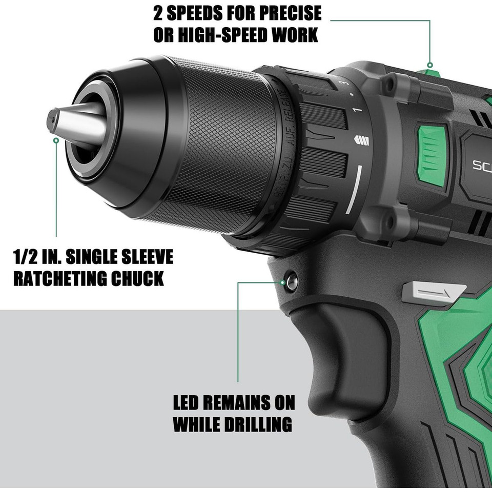 Schneider 20V MAX Brushless Cordless Drill Driver Kit with 2 Batteries product image