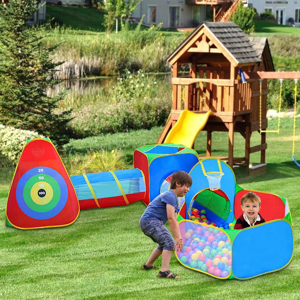 Kids' 5-Piece Pop-Up Ball Pit, Tent, and Tunnel Kit product image