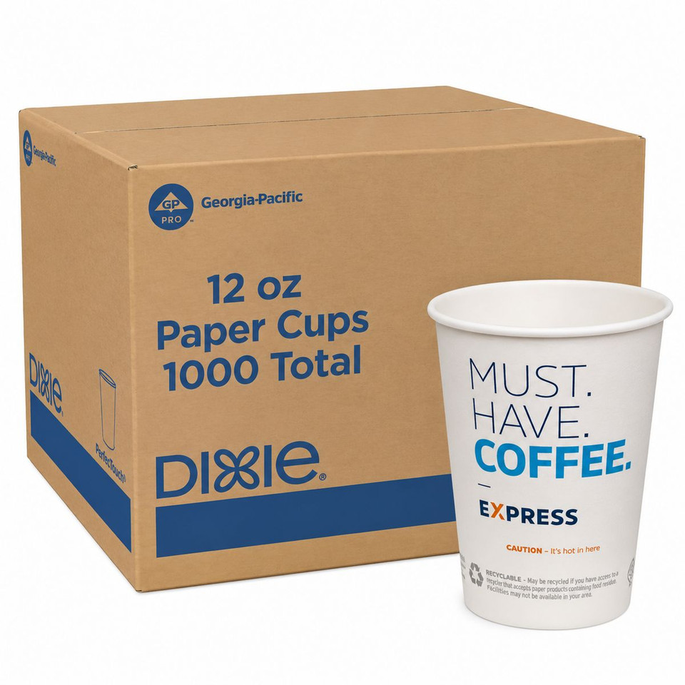 Dixie PerfecTouch 12 oz Paper Coffee Cups (1000 Count) product image