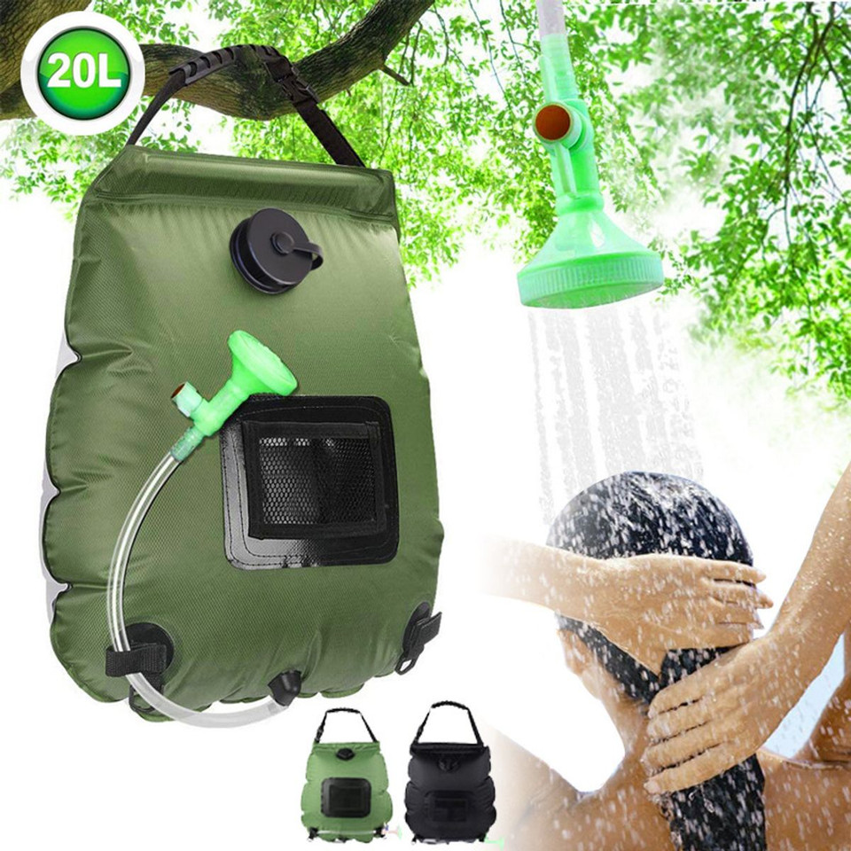 Portable Solar Heating Camping Shower Bag with Handheld Showerhead product image