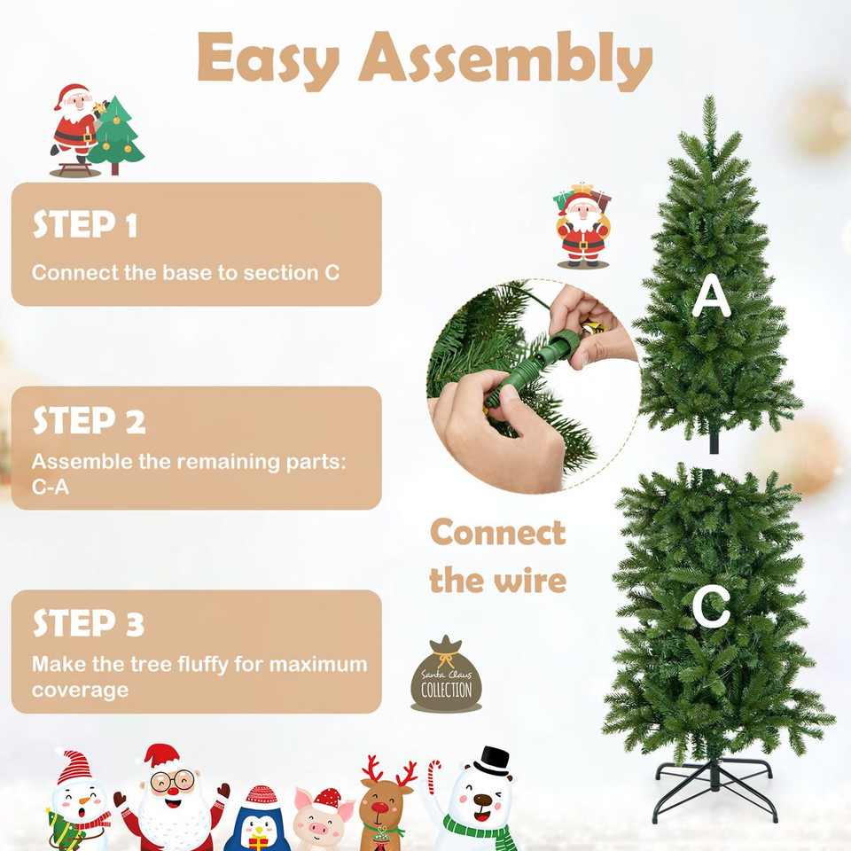 5-foot Pre-Lit Hinged Artificial Christmas Tree  product image