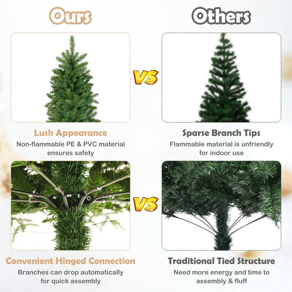 5-foot Pre-Lit Hinged Artificial Christmas Tree  product image
