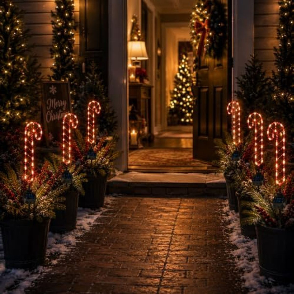 SUNSTAKES Solar Candy Cane Stake Light (2-Pack) product image