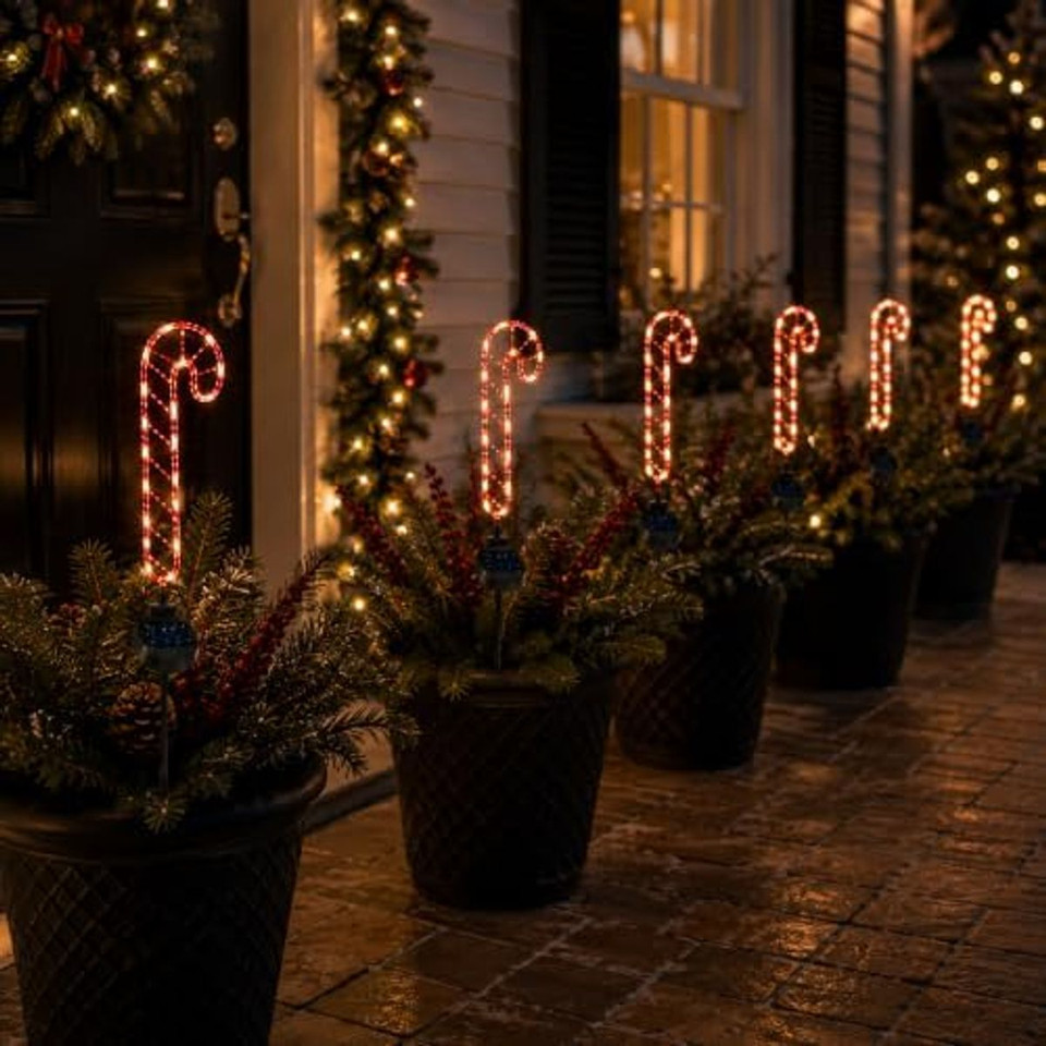 SUNSTAKES Solar Candy Cane Stake Light (2-Pack) product image