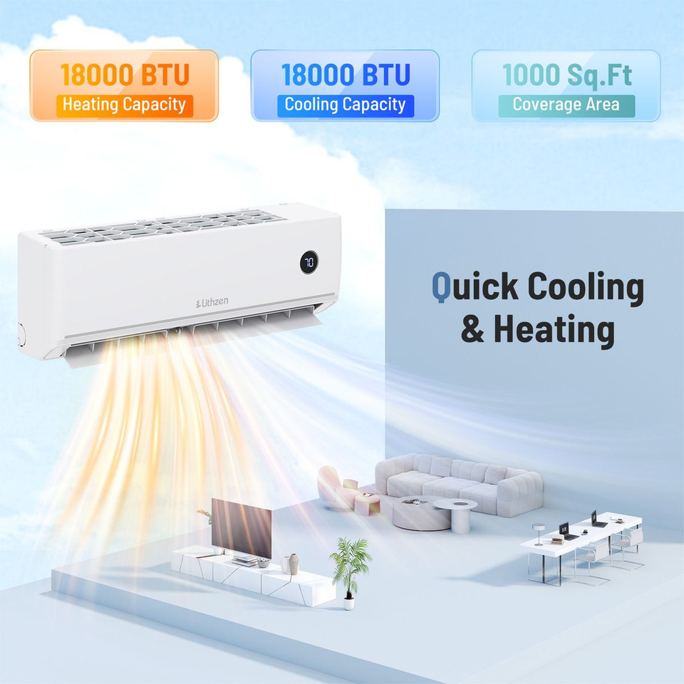 Mini Split Air Conditioner and Heater with 7 Modes and 6 Fan Speeds product image