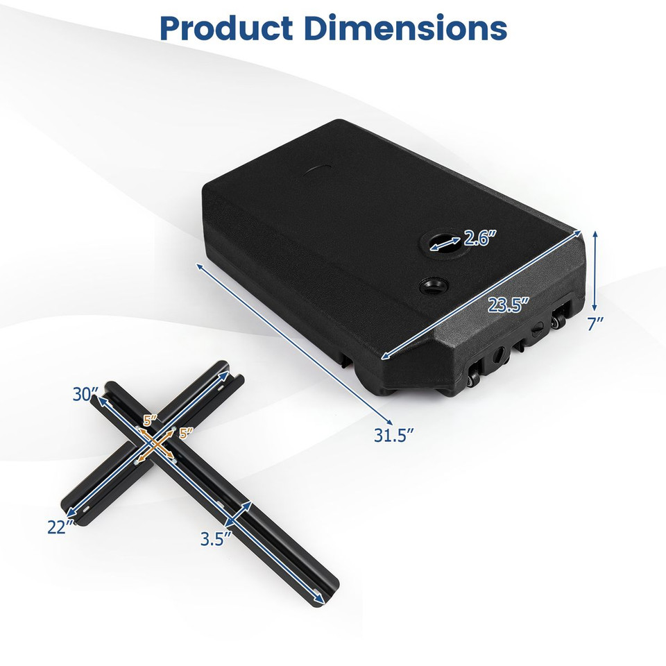 Cantilever Umbrella Base with Wheels and Cross Base  product image