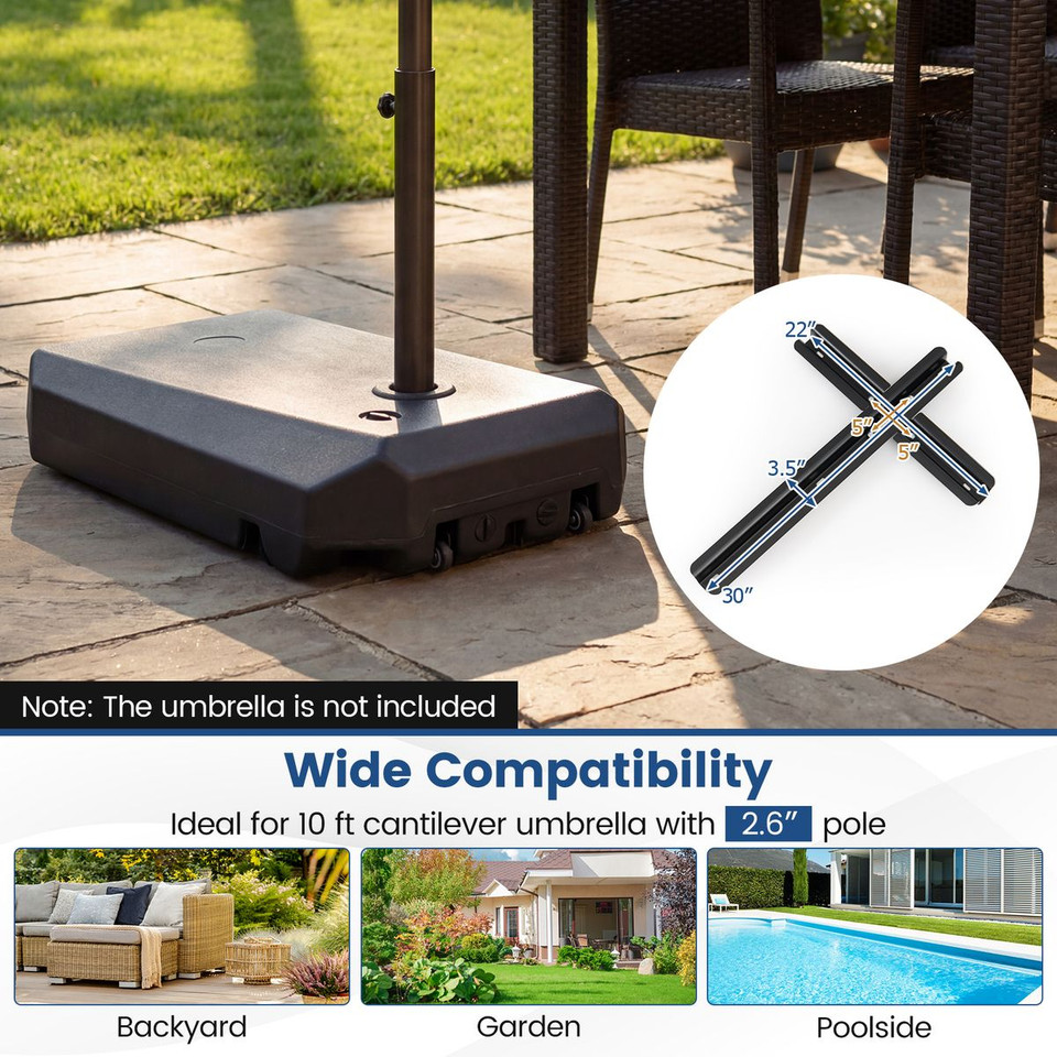 Cantilever Umbrella Base with Wheels and Cross Base  product image