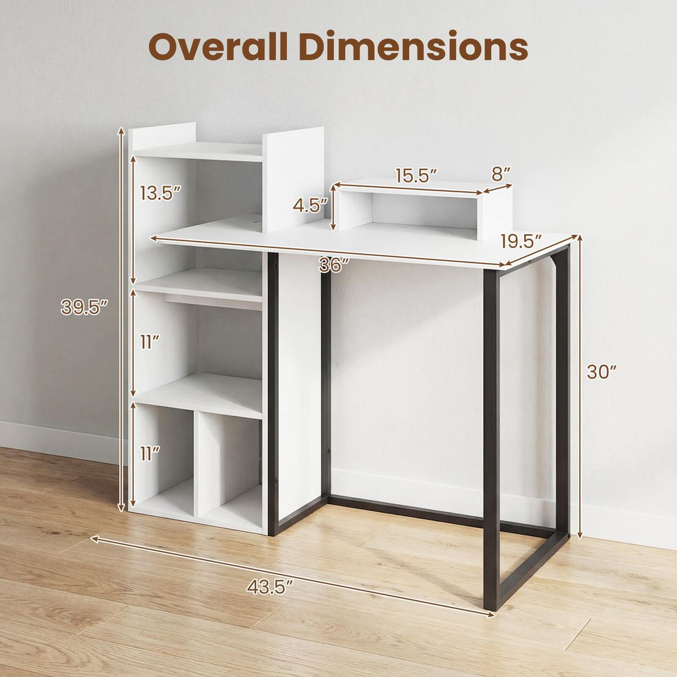 43.5" Computer Desk with Charging Station product image