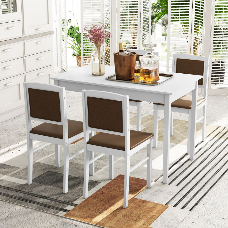 5-Piece Dining Table with Padded Dining Chairs  product image